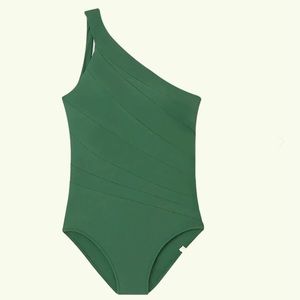 Size 14 olive green sidestroke swim suit by SummerSalt.